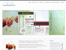 Tablet Screenshot of osteogenex.com